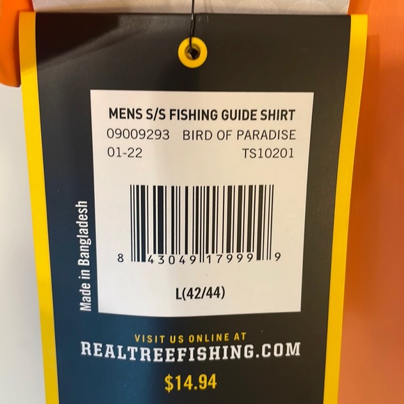 NWT Orange Realtree Short Sleeve Button Down Men’s Fishing Shirt. ❤️Fathers Day! - Picture 8 of 9